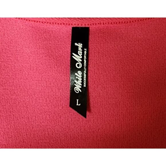 White Mark Solid Pink Sleeveless Knee Length Fit & Flare Womens Large Sundress - Picture 8 of 8